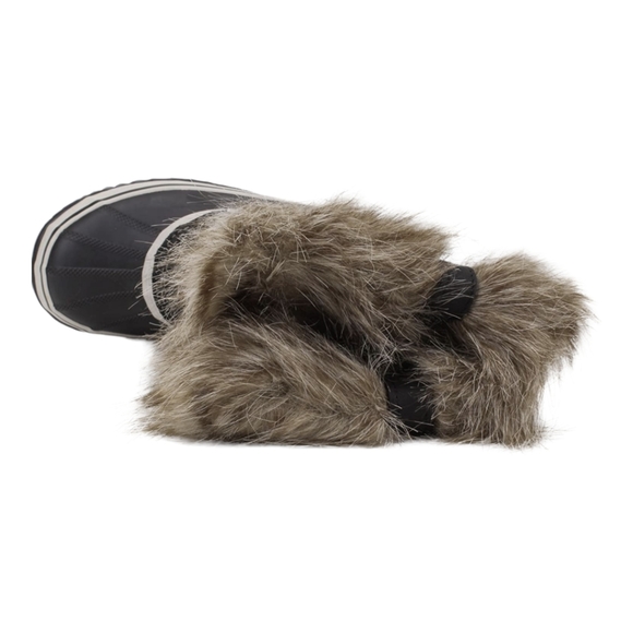 SOREL Women's Joan of Arctic -Black Fur Cuff Waterproof Suede Snow Boots Size 7 - Picture 8 of 8